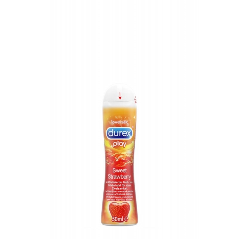 DUREX, Durex Play Sweet Strawberry Flavoured Gel Lube, Water-based Lube, 50 ml (1,7 oz) - Lubricants