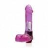 SI IGNITE Cock with Balls and Vibration, 20 cm (8 in), Purple - TOYS