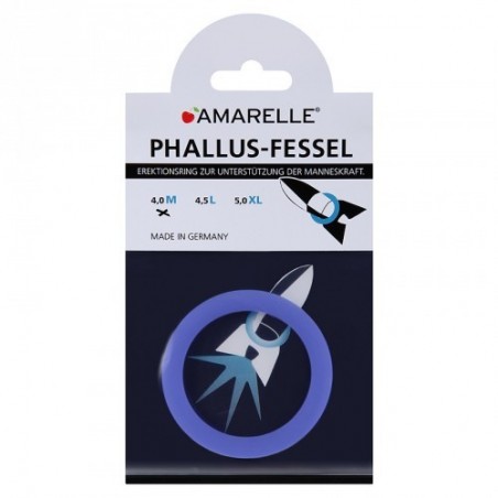 AMARELLE Phallus-Fessel, Latex Cockring, M, blue, - TOYS