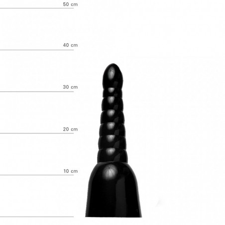 ALL BLACK Butt Plug, Vinyl, Black, 22 cm (8,7 in), Ø 6,5 cm (2,5 in) - TOYS